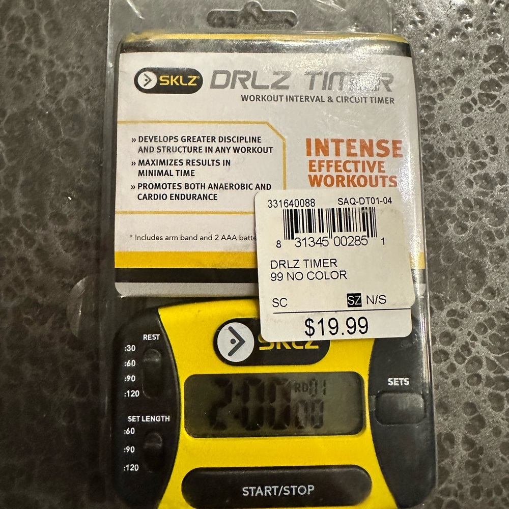SKLZ Yellow and Black Workout Timer